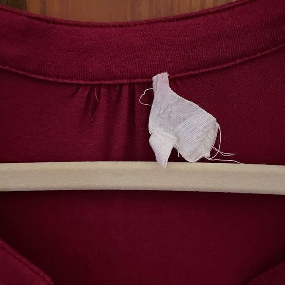 Siren Lily Women's Crochet Knit Pullover Top‎ Burgundy Size 1X - Picture 5 of 5